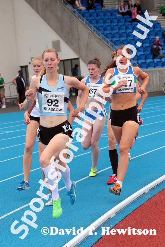 Katy Brown winner of metres at the Scottish Championships, Scotstoun  Stadium, Glasgow.